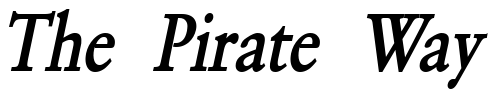 Font : Garrick-Condensed-Bold-Italic 2 Custom Text : The Pirate Way Test your own text here Click to download or to view this font on a tshirt that can be custom printed in Bali